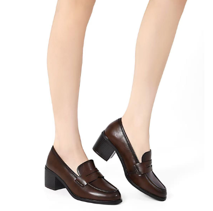 Mocassins à Talons Carrés - Noir - taille 39 - vue 4