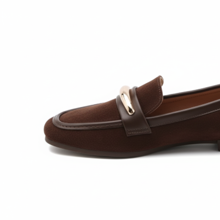 Mocassin en suède synthétique - Bleu - taille 38 - vue 15