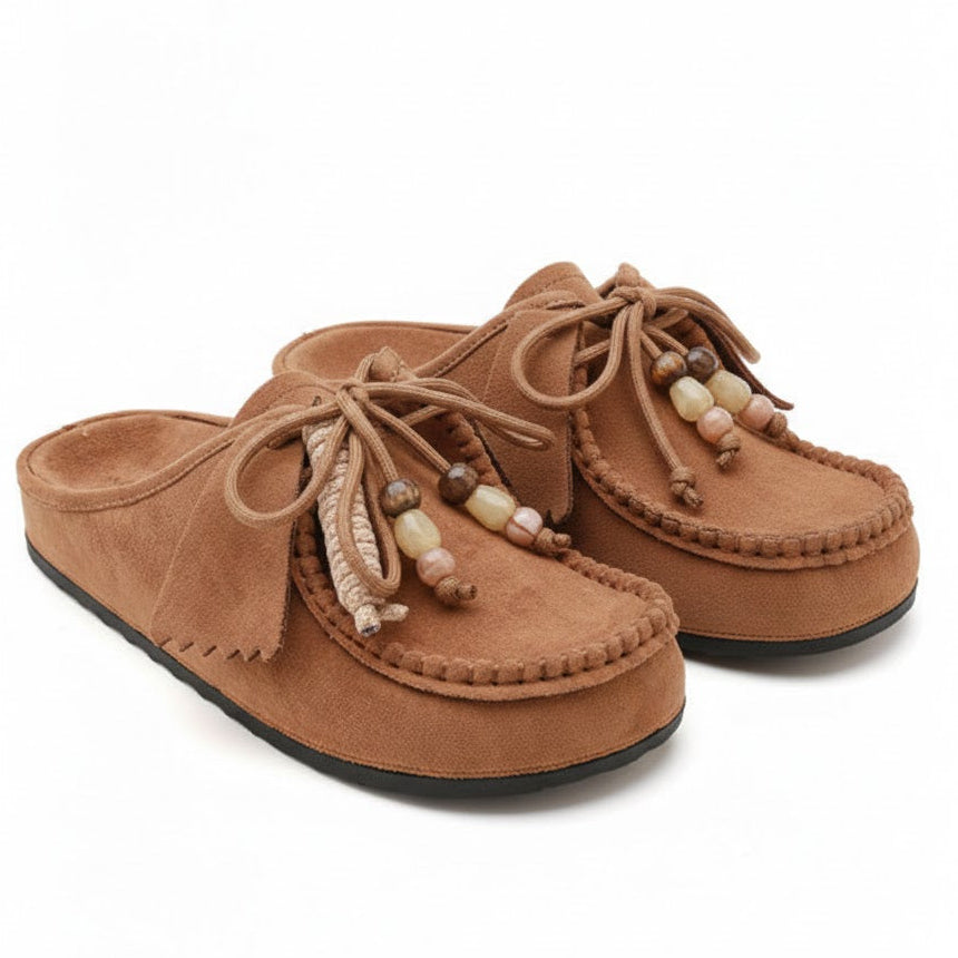 Mule Style MOC Suede – Confort Bohème & Détails Artisanaux - Noir - taille 39 - vue 4