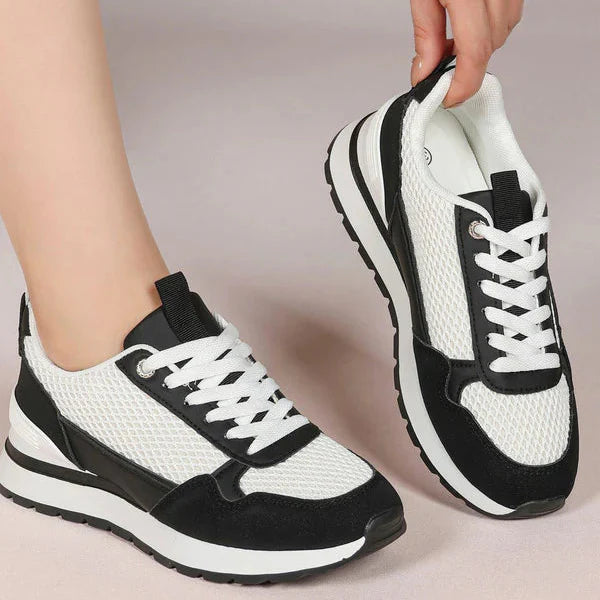 Baskets confortables à lacets en maille - Kaki - taille 37 - vue 8