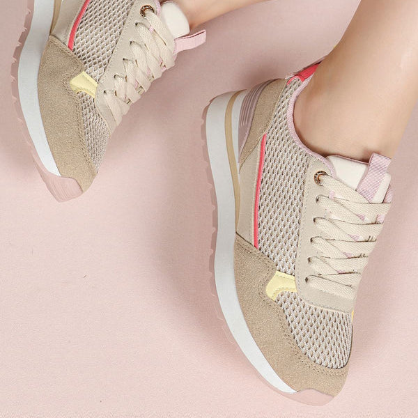 Baskets confortables à lacets en maille - Kaki - taille 36 - vue 7