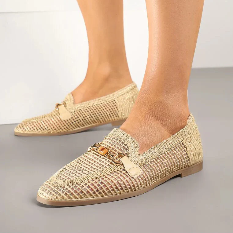 Mocassins ajourés à boucle - Beige - taille 39 - vue 10