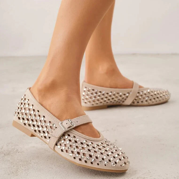 Ballerines à Studs Argentés - Kaki - taille 40 - vue 11