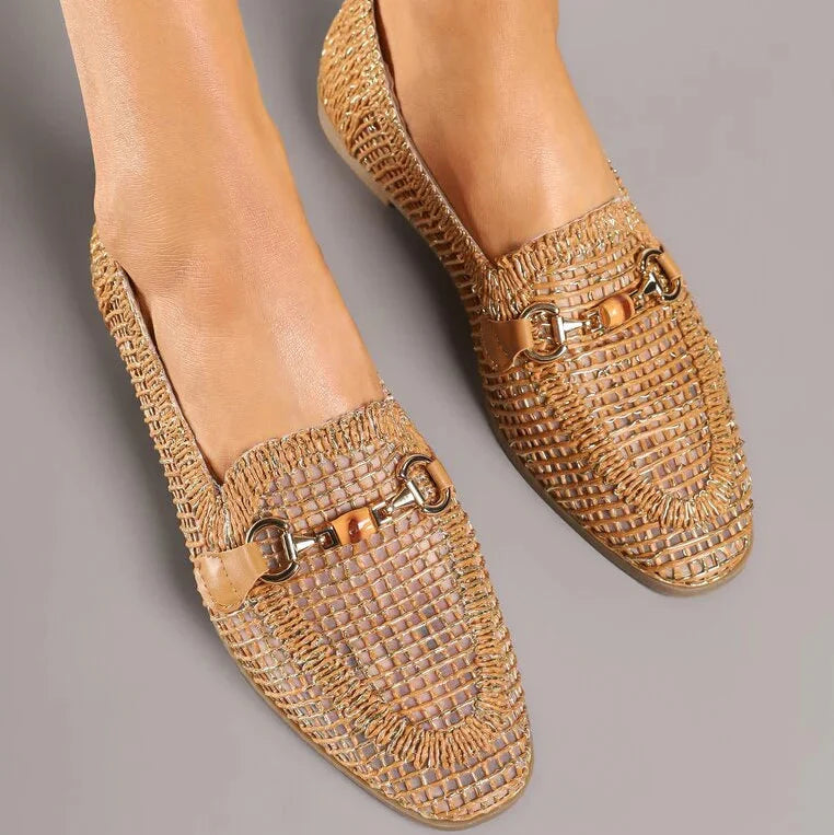 Mocassins ajourés à boucle - Beige - taille 37 - vue 8