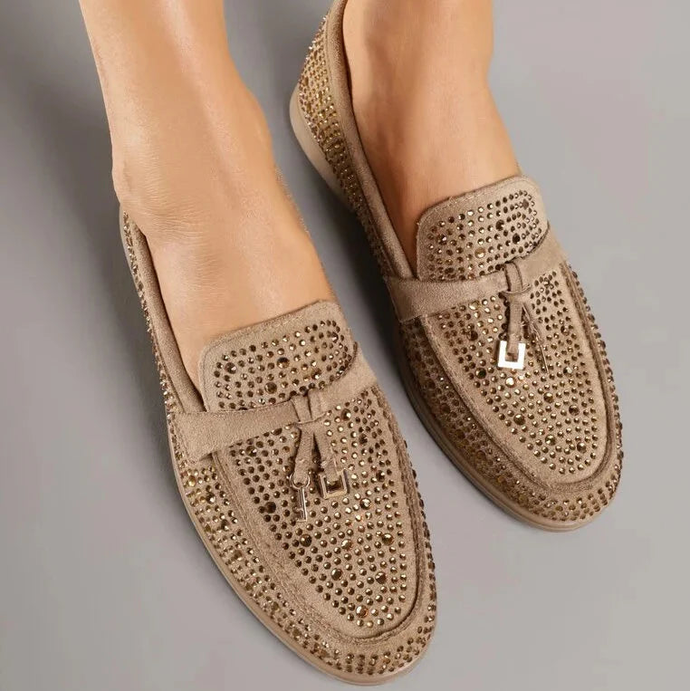 Mocassins ornés de zircons - Noir - taille 41 - vue 6