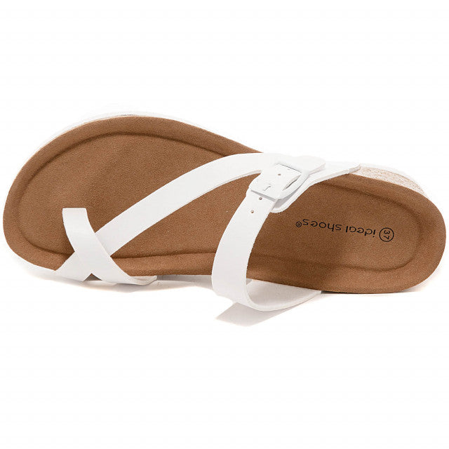 Sandale Compensée à Entre-doigt - Élégance et Confort Naturel - Blanc - taille 38 - vue 9