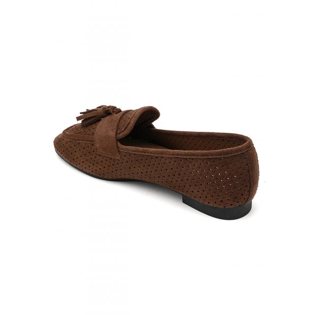 Mocassin plat classique en suédine - Camel - taille 39 - vue 10