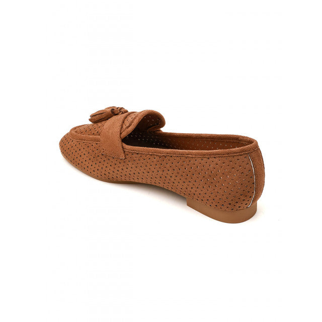 Mocassin plat classique en suédine - Marron - taille 37 - vue 14