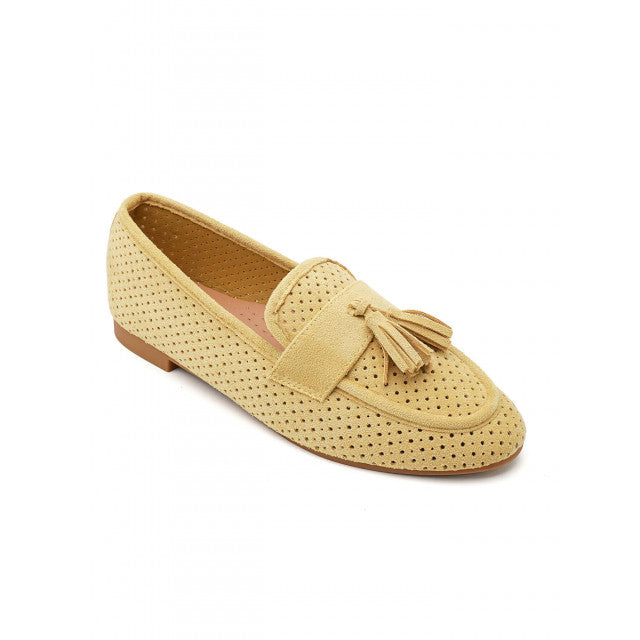 Mocassin plat classique en suédine - beige - taille 40 - vue 23