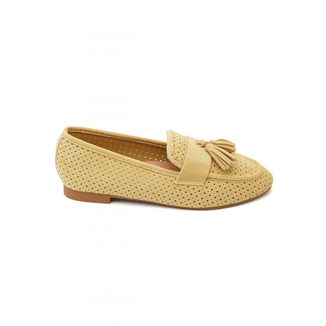 Mocassin plat classique en suédine - beige - taille 41 - vue 24