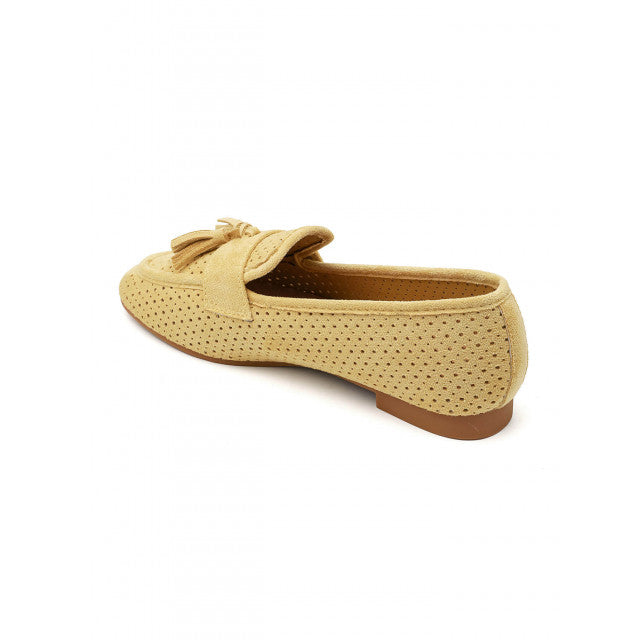 Mocassin plat classique en suédine - rose - taille 36 - vue 25