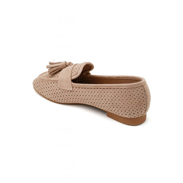 Mocassin plat classique en suédine - rose - taille 39 - vue 28