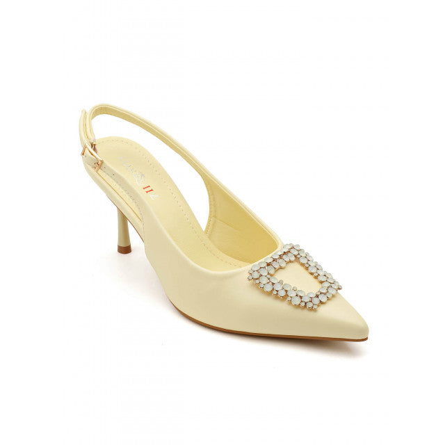 Escarpin à talons hauts avec boucle en zircon cubique en forme d'étoile - Bleu - taille 41 - vue 24