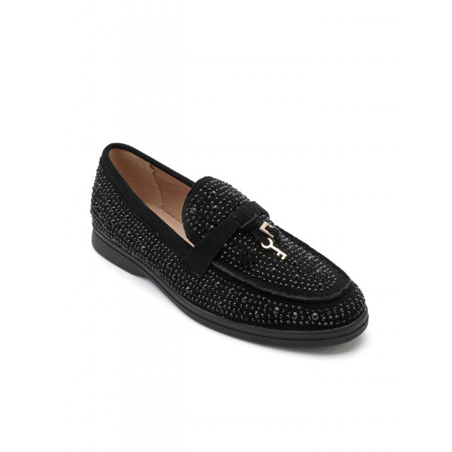 Mocassins ornés de zircons - Beige - taille 41