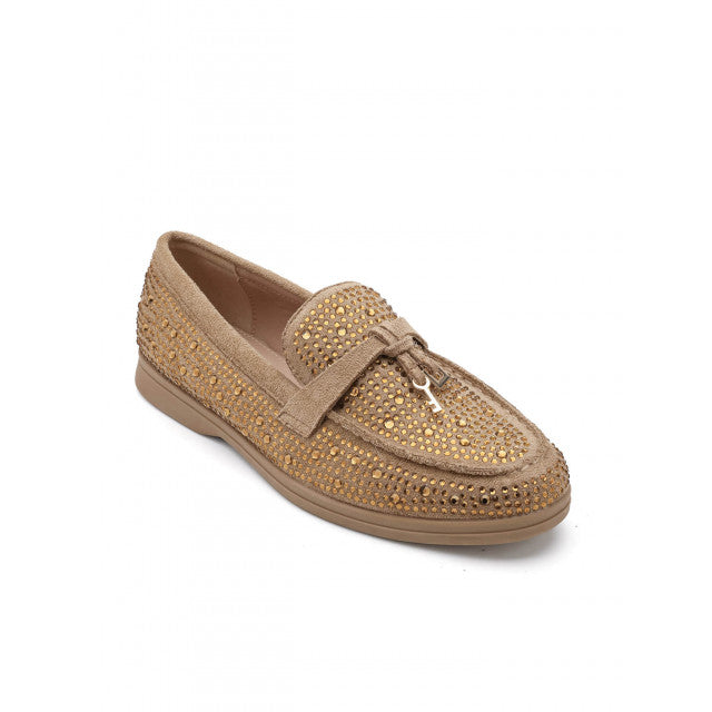 Mocassins ornés de zircons - Beige - taille 36 - vue 19