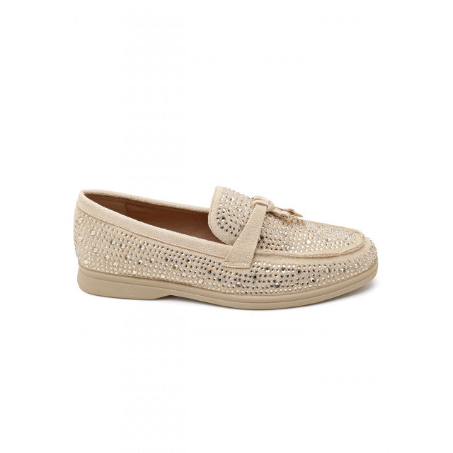 Mocassins ornés de zircons - Beige - taille 40 - vue 23