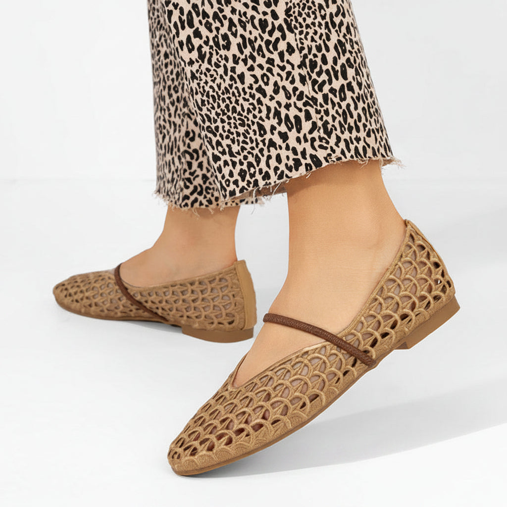 Ballerines en dentelle - Noir - taille 36 - vue 1