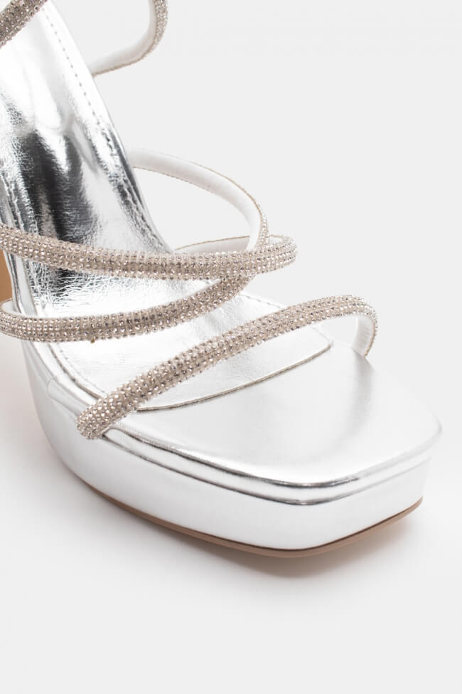 Sandales avec strass - Silver - taille 36 - vue 7