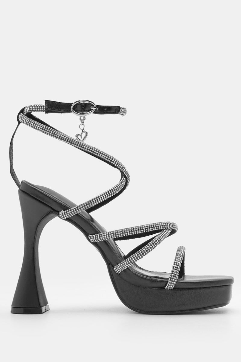Sandales avec strass - Silver - taille 40 - vue 11