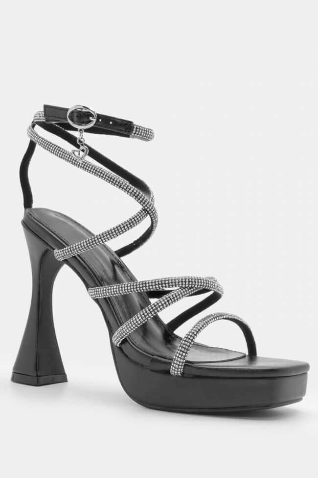 Sandales avec strass - Silver - taille 39 - vue 10