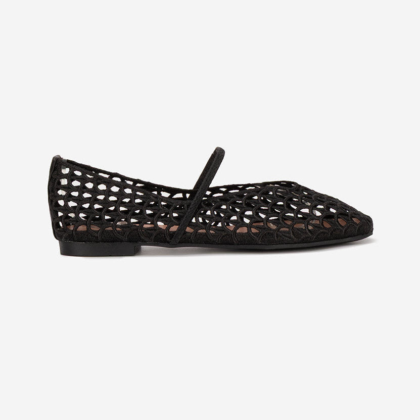 Ballerines en dentelle - Noir - taille 41 - vue 6