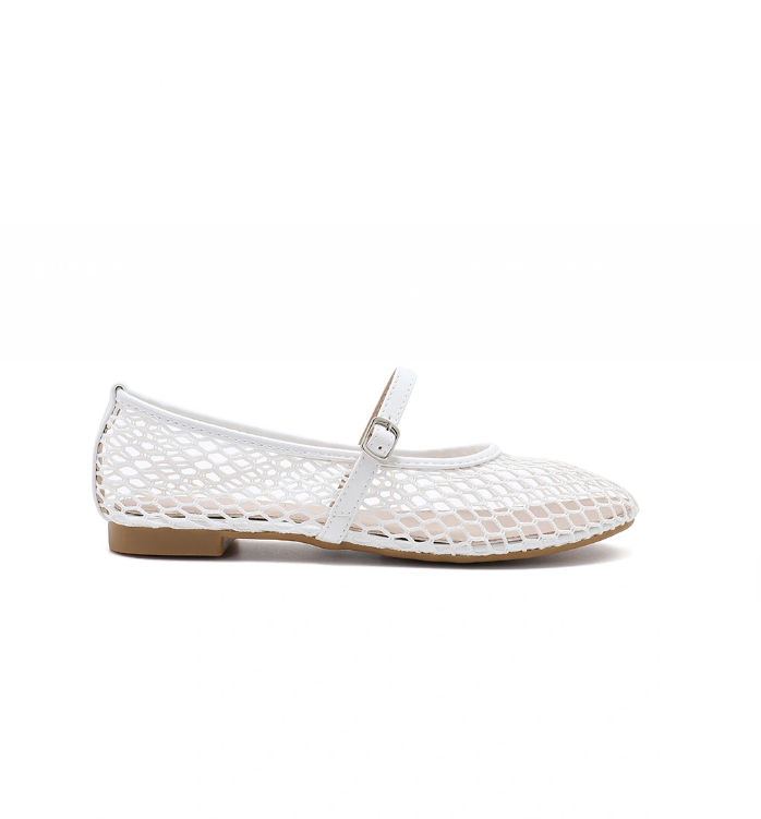 Ballerine ajourée en filet - Beige - taille 39 - vue 10