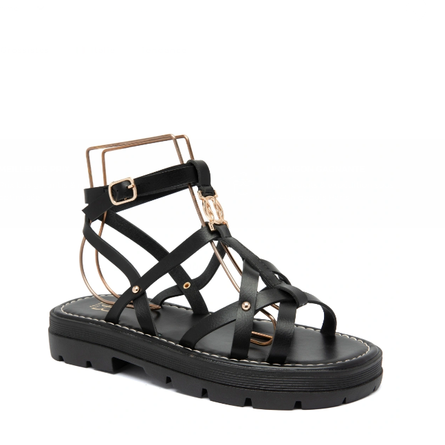 Sandales femme à brides multiples - Camel - taille 37 - vue 8
