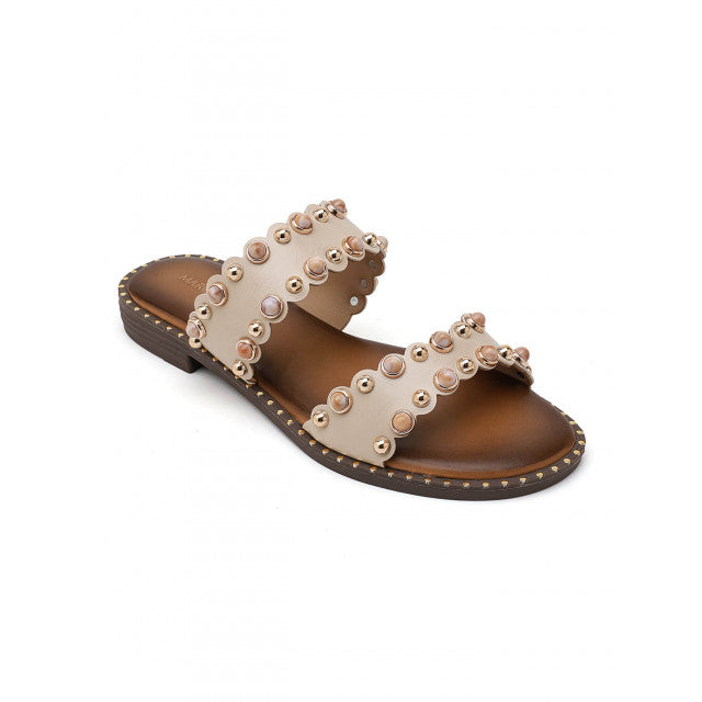 Sandales Sliders Ornées à Doubles Brides – Élégance Bohème - Noir - taille 40 - vue 5