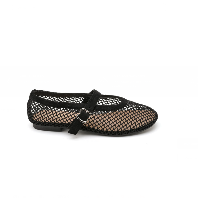 Ballerines en résille avec bride - Noir - taille 40 - vue 5