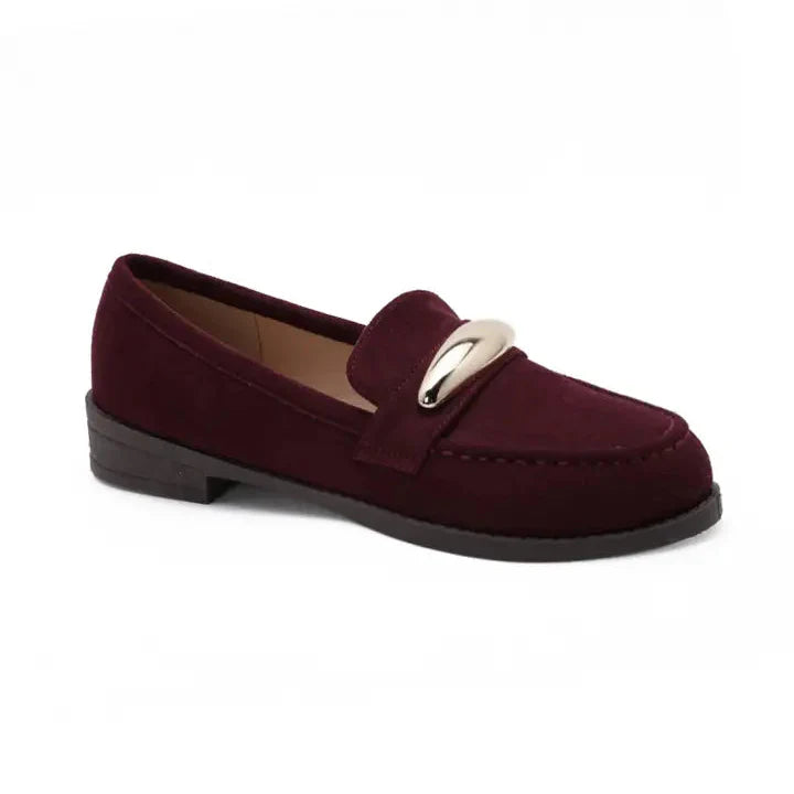 Mocassins avec accessoires doré - Rouge - taille 36 - vue 19