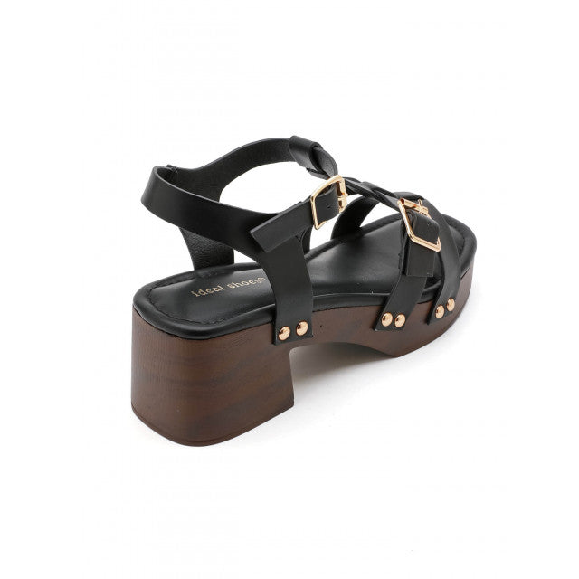 Sandales à Plateformes Style "Clog" – Cognac & Bois - Marron - taille 37 - vue 8