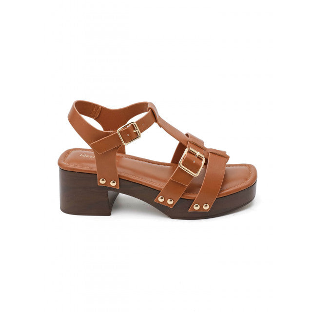 Sandales à Plateformes Style "Clog" – Cognac & Bois - Marron - taille 39 - vue 10