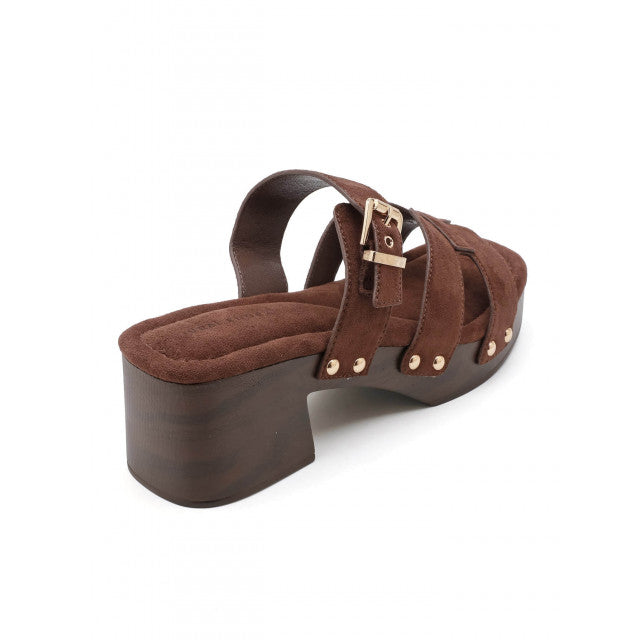 sandale à talon haut de type "mule" - Camel - taille 41 - vue 18
