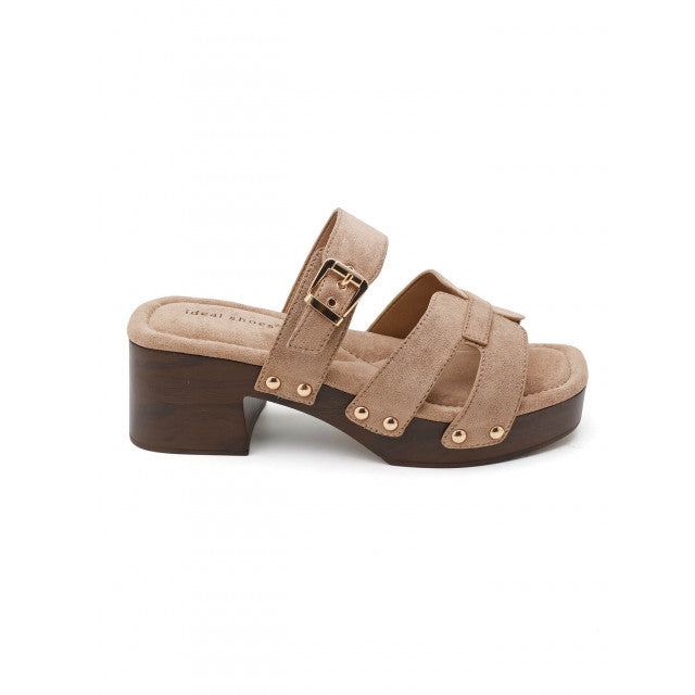 sandale à talon haut de type "mule" - Kaki - taille 37 - vue 8