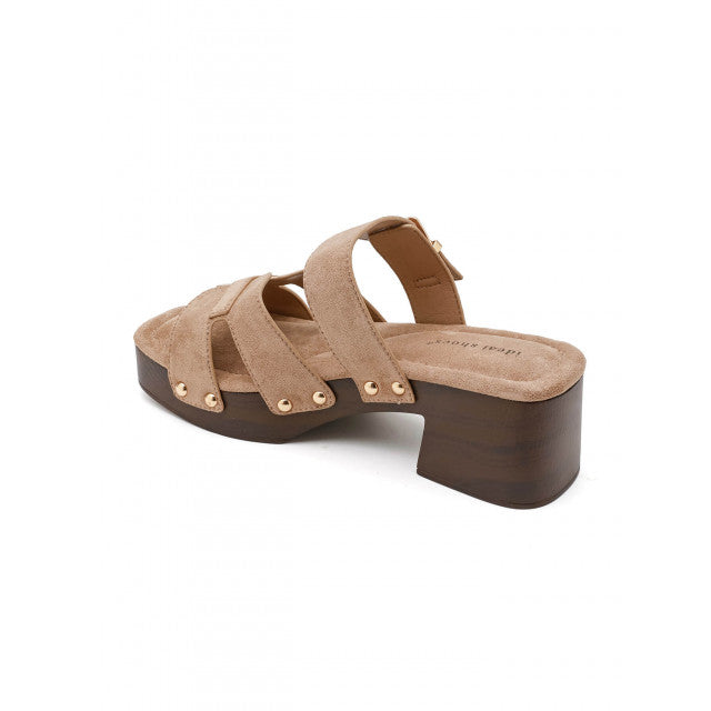 sandale à talon haut de type "mule" - Kaki - taille 38 - vue 9
