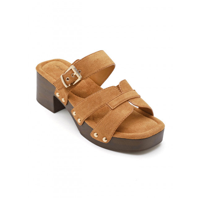sandale à talon haut de type "mule" - Kaki - taille 40 - vue 11