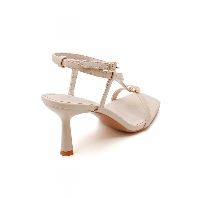 sandales à talons se distinguent par leur design aérien et leurs détails raffinés - Beige - taille 38 - vue 9