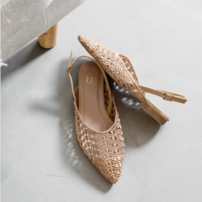 Ballerine slingback à bout pointu - Camel - taille 38 - vue 15