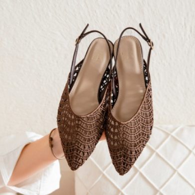 Ballerine slingback à bout pointu - Beige - taille 37 - vue 8