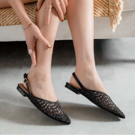 Ballerine slingback à bout pointu - Beige - taille 39 - vue 10
