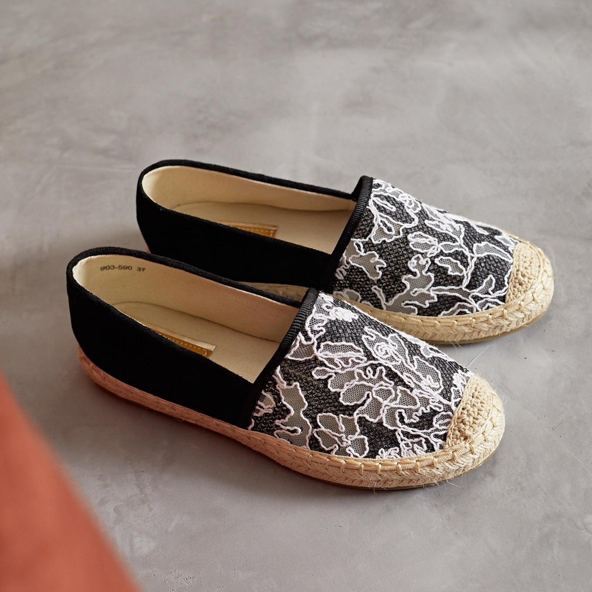 Espadrilles en dentelle - Bleu - taille 36 - vue 13