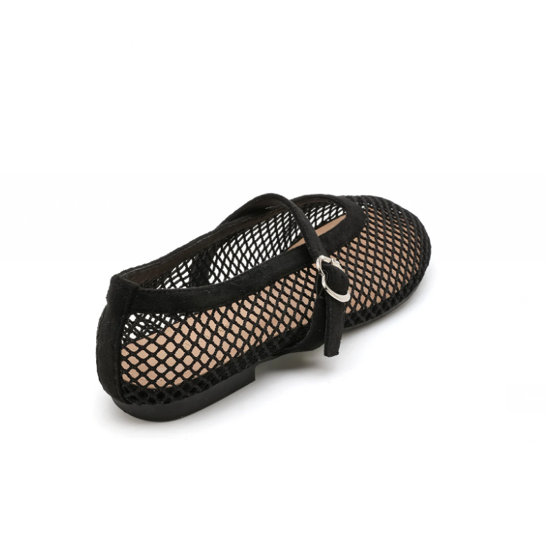 Ballerines en résille avec bride - Noir - taille 41 - vue 6