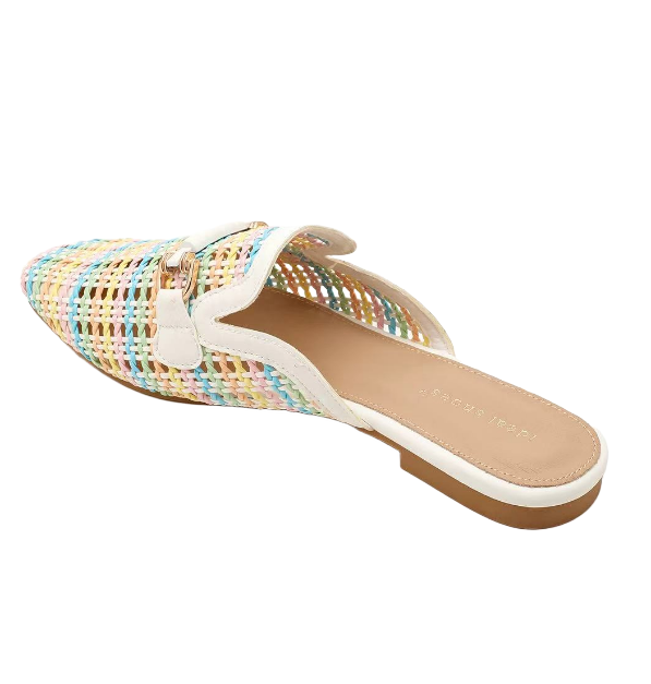 Babouche tressés avec fermoir décoratif, - Beige - taille 38 - vue 9