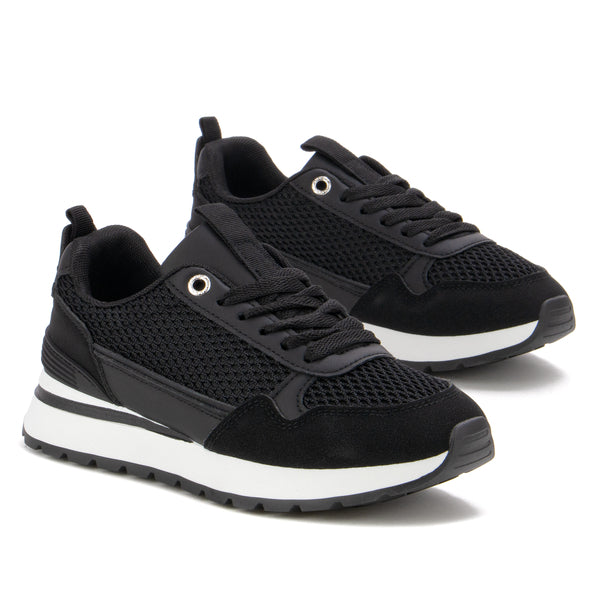 Baskets confortables à lacets en maille - Noir - taille 41 - vue 6