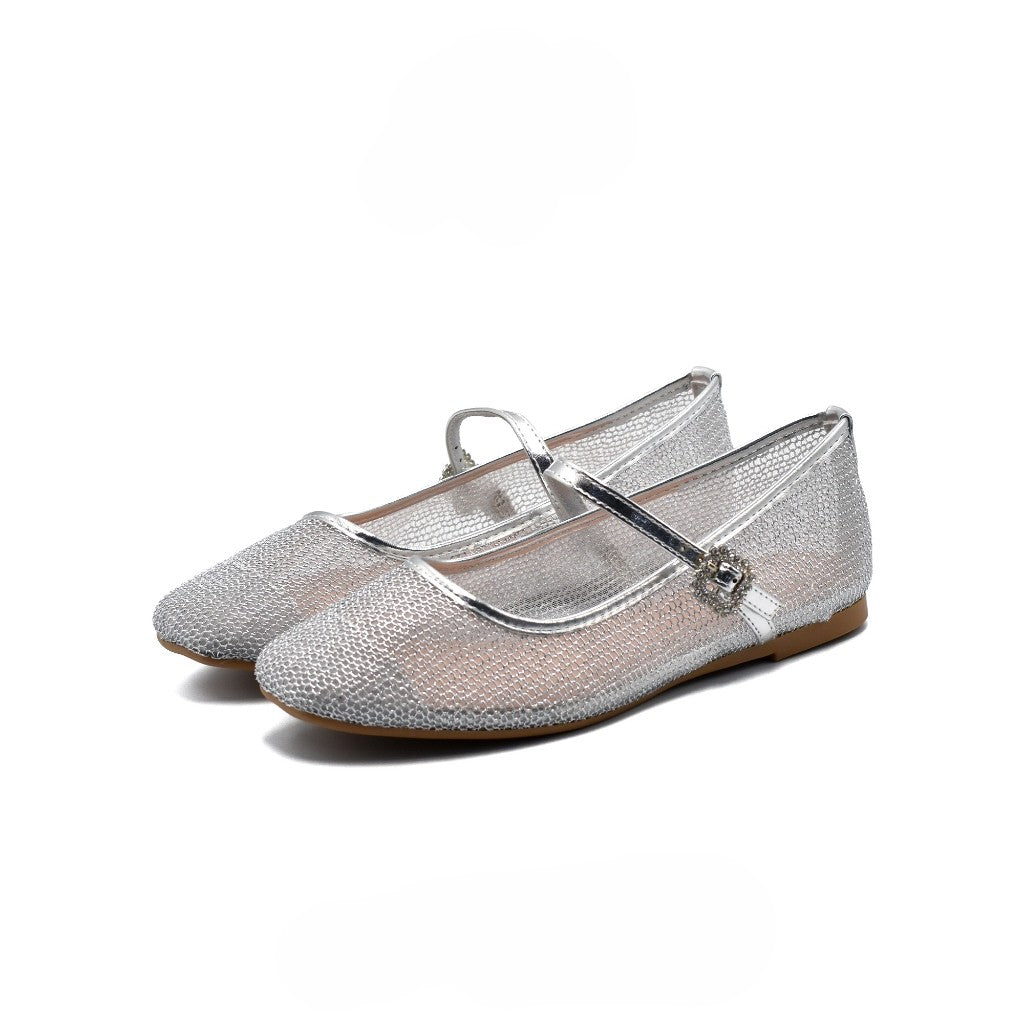 Ballerines Babies Dorées Ballerines Cérémonie Brillantes Dorées - Noir - taille 40 - vue 5