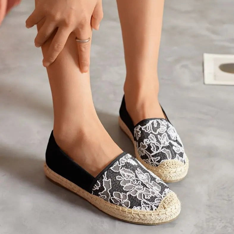 Espadrilles en dentelle - Beige - taille 39 - vue 10