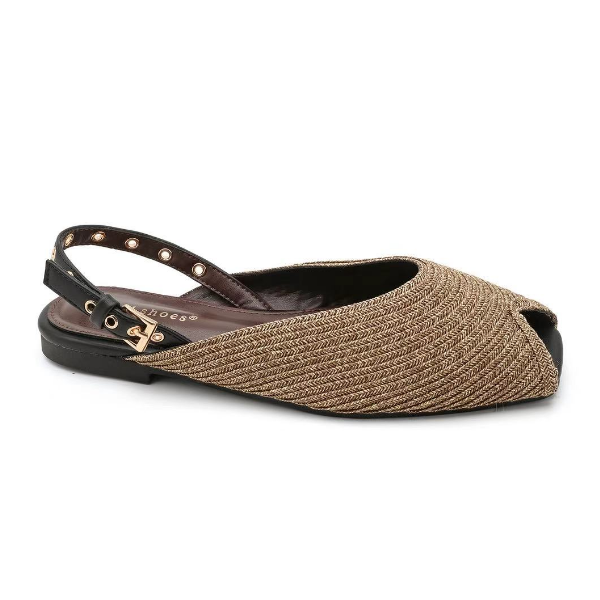 Ballerines ouvertes en raphia tressé - Beige - taille 36 - vue 7
