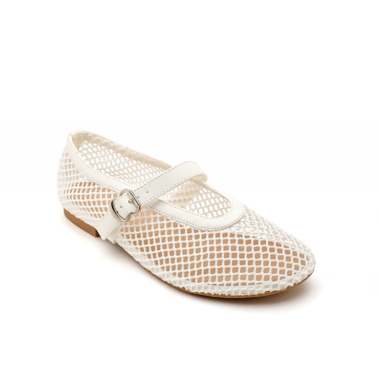 Ballerines en résille avec bride - Beige - taille 36 - vue 7