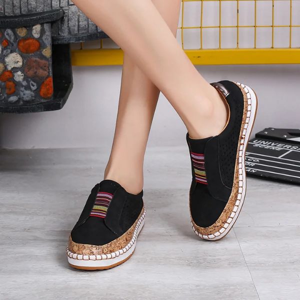 Chaussures-Confortable-à-lacets-élastiques-Overdope-