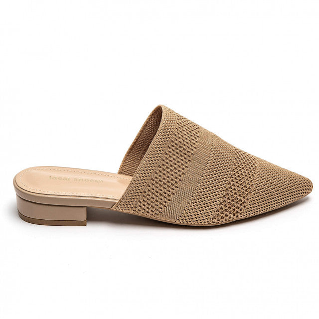 Babouche Pointue en Maille Tricotée - Kaki - taille 37 - vue 14
